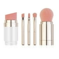 thumbnail image 3 of Travel Makeup Brush Set, Cosmetics Tool 5 in 1 Synthetic Fiber Retractable Design Brush Sets for Foundation, Eyebrow, Lip, Eyeshadow, Loose Powder, 3 of 8