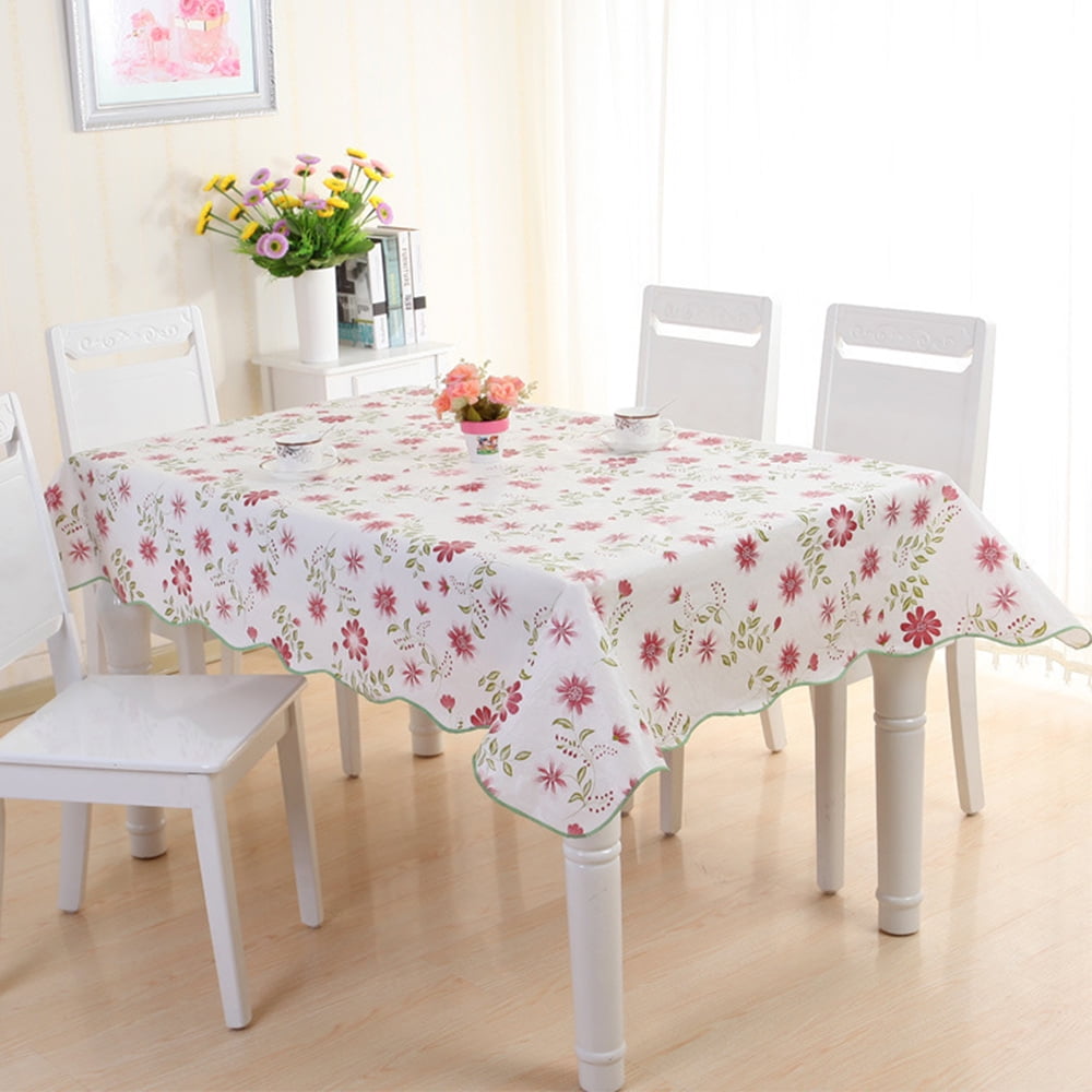 Wipe Clean PVC Tablecloth Oilcloth Vinyl 137cm Wide Rectangle 3D Flower Floral 