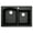 Black, variant on Karran QT-610 Drop-In Quartz Composite 33 in. 1-Hole 60/40 Double Bowl Kitchen Sink in Bisque