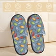 thumbnail image 2 of Fotbe Fruit Ice Cream Pantuflas Peludas para Mujer con Estampado, Zapatillas de Peluche, Zapatos de Invierno para Casa, Uso Interior y Exterior-Large, 2 of 8