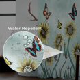 thumbnail image 3 of Blue Leaves Shower Curtain Set with Hooks Farmhouse Botanical Plants Shower Curtain for Bathroom Blue Leaves Branches Waterproof Fabric Decor 48x72inches, 3 of 6