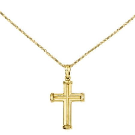 14kt Yellow Gold Hollow Cross Pendant