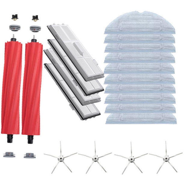 Reemplazo de robots de barrido Cepillo principal cepillo lateral de filtro de trapo para limpiador Xiaomi T7s T7plus blanco