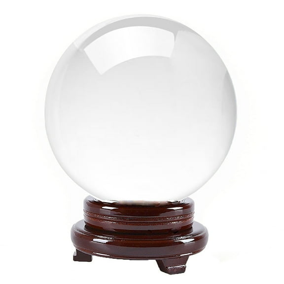 Amlong Crystal 6" (150mm) Crystal Ball with Wood Stand