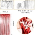 thumbnail image 5 of 6 PCS 3.3X6.6ft Fringe Tinsel Rain Curtain Backdrop Laser Glitter Metallic Foil Rain Silk Curtains Birthday Party Wedding Christmas Decoration Photo Booth Backdrop, 5 of 7