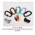 thumbnail image 3 of D Shaped Climbing Buckle, Auto Locking Climbing Clip Uniform Force Silver Alloy Steel  for Rappelling, 3 of 8
