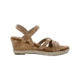 thumbnail image 2 of Walking Cradles Womens Alba Faux Leather Adjustable Wedge Sandals, 2 of 3