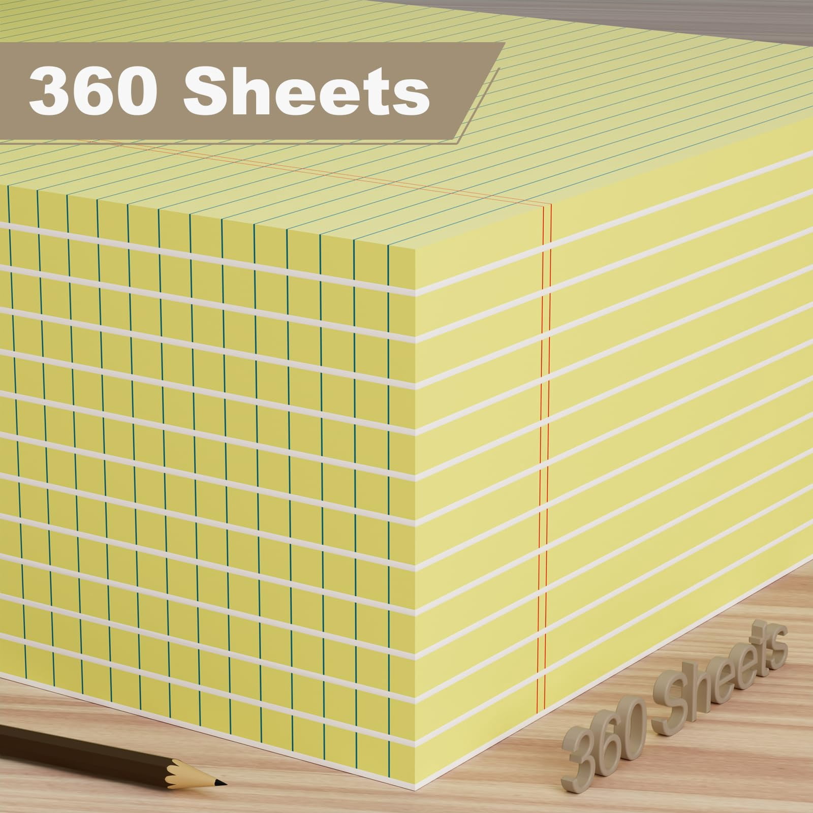 12 Pack Yellow Legal Pads 8.5 X 11.75 College Ruled Note Pad Narrow 30 Sheets Notepads Perforated Writing Clear Print 8x11 Of Paper
