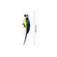 thumbnail image 3 of Loro de plumas de imitación, verde, decoración de jardín, pájaro, loro de acero dorado, pájaro, pájaro de plumas, clip de pájaro de espuma, decoración de pájaros, 3 of 6