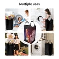 thumbnail image 4 of DouZhe 50L Rectangular Laundry Basket, Ice Fire Guitar Skull Prints Waterproof Foldable Laundry Hamper with Aluminum Handles, 4 of 6