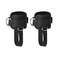 thumbnail image 4 of Ankle Strap,Ankle Strap for Cable Machine Kickbacks,Glute Workout Ankle Cuffs Lower Body Exercise Gym,Adjustable Leg Ankle Strap Strength Training,Comfortable Cable Machine Black With Grid, 4 of 8