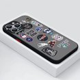 thumbnail image 3 of Funda de teléfono para iPhone 15 Pro XS Max 14 7 8 6 6s Plus SE 11 12 13 Mini X XR NASA-USA, cubierta translúcida negra esmerilada, 3 of 5