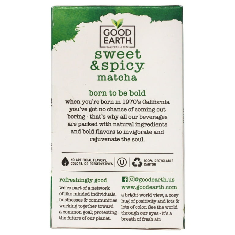 Good Earth Matcha Maker Green Tea, 18 ct - Food 4 Less
