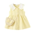 thumbnail image 3 of JoyHoop Toddler Girls Floral Dress A-Line Smocked Dress with Bag Toddler Girls Summer Dress, 3 of 4