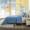 thumbnail image 5 of Bestier Blue Full Size Comforter Set | 3-Piece Bed in a Bag for All Seasons, Luxury Hotel Bedding Sets, U-Shaped Stitched Clump-Free Sorona Plant-Based Fiber, Gifts for Women Men, 5 of 7