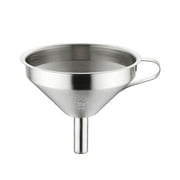 Wide Mouth Stainless Steel Funnel with Filter Handled Strainer for Transferring Liquid Fluid Kitchen Set