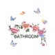 thumbnail image 1 of Ounissouiy Calcomanías de pared, Mural de fondo de flores, póster de arte plano, autoensamblaje, bricolaje, baño, inodoro, decoración de sala Decoración del hogar, 1 of 6