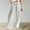 White, variant on Kmdttou Women Summer Solid Color Elastic Loose And Comfortable Casual Drawstring Straight Leg Pants