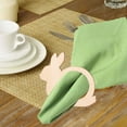thumbnail image 3 of HAMPPLIES 20Pcs Classy Napkin Rings in Khaki Wood for Fashionable Table Settings at Birthday Parties, 3 of 8