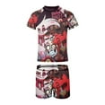 thumbnail image 5 of Hazbin Hotel Boys Two Piece Rash Guard Swimsuits Kids Short Sleeve Swimwear Sets Bathing Suit, 5 of 7