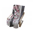 thumbnail image 4 of Cherry Blossom Soft Flannel Fleece Throw Blanket, Twisted Trunk of Cherry Tree with Blooms in Foggy Sky, Cozy Plush for Indoor and Outdoor Use, 50" x 70", Charcoal Grey Dark Coral, by Ambesonne, 4 of 6