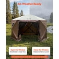 thumbnail image 3 of Canopy Sidewalls, 5.67 x 4.85 ft, Canopy Tent Walls with Waterproof and Sunlight Protection, 1 Zippered Door & 2 Windows Design for Outdoor Event Tents, Vendor Booths (6 Sidewalls Only, Brown), 3 of 8