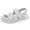 Z1-White, variant on eileial Girls Boys Sandals Adjustable Straps Summer Slides Sandals Open Toes Flat for Kids Toddler,Black 11
