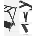 thumbnail image 6 of Foldable Luggage Rack with Storage Shelf, Steel Frame for Guest Room, Hotel, Bedroom - Black, 6 of 7