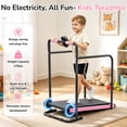 thumbnail image 6 of Kids Manual Treadmill, Fixed 10% Incline Non-Powered Walking Pad, Max 220lbs Capacity with Handrail & Display Screen, Eco-Friendly Manual Walking Running Machine for Home, 6 of 7