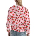 thumbnail image 7 of Honeii Hand Drawn Strawberry Pattern Womens Oversized Hoodies Long Sleeve Sweatshirts Pullover Fall Outfits with Pocket-Medium, 7 of 7