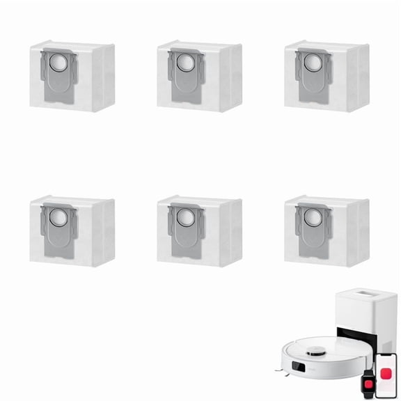 6 Pack Q10 X5 Dust replacement Bags for Roborock Q10 X5 , Q7 Max, Q7 M5 , Q10 S5 , Q8 Max , Q5 Max , Q7 Max , Q5 Pro , Q5 Pro, Q5 , S8 Pro Ultra,Vaccum Bag for S8 , S7 MaxV Ultra Robot Vacuum