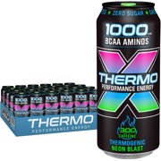 (24 Cans) Rockstar Thermo Neon Blast Energy Drink, 16 fl oz