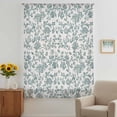 thumbnail image 3 of Farmhouse Sheer Curtains 54 Inches Long, Teal Blue Green Vintage Flower Leaf Plant Light Filering Curtains, Breathable Simi Curtain Privacy Drapes for Kitchen Bathroom Small Window Treatment, 3 of 9