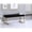 Black, variant on Blue Fabric & Oak Finish Bedroom Bench - 40" W X 16" D 18" H Versatile And Stylish High With Legs 43" Package Depth, 8" For Home