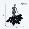 thumbnail image 3 of Brooch Pin Fashion Elegant Dual-Purpose Crystal Mermaid Shape Necklace Rhinestone Brooch Lapel Pin with Chain, 3 of 10