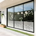 thumbnail image 3 of DKTIE 17.7" x 78.7" Daisy-pattern Decorative Privacy Window Film, Providing Shade and UV Protection, with Static Electricity Absorption Feature and Reusable, Suitable for any Scenario, 3 of 8