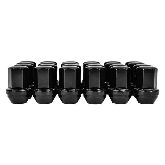 Hex Autoparts (24Pcs) 14x1.5 Black Lug Nuts for Chevrolet Silverado Tahoe Suburban Colorado C2500