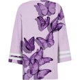 thumbnail image 4 of Cardigans pour Femmes Légers d'Été Mode pour Femmes à Manches Trois Quarts Cardigan à Boutons à Manches 4/3 Veste Haut Cardigan Léger pour Femmes en Liquidation, 4 of 5