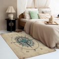 thumbnail image 3 of 4x5 Nautical Rugs for Bedroom Living Room, Retro Area Rug for Home Decor, Soft Machine Washable Non Slip Low Pile Indoor Carpet DTSX1054, 3 of 7