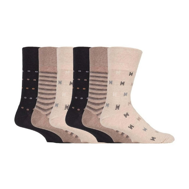 Gentle Grip - 6 Paires Chaussettes pour Hommes Gentle Grip Non Élastiques