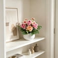 thumbnail image 5 of Fufafayo Artificial Rose Plants, Small Potted Fake Flowers, Indoor Greenery Tabletop Decor, Lifelike Faux Blossom Arrangement for Living Room, Office or Bedroom Home Accent, 5 of 6