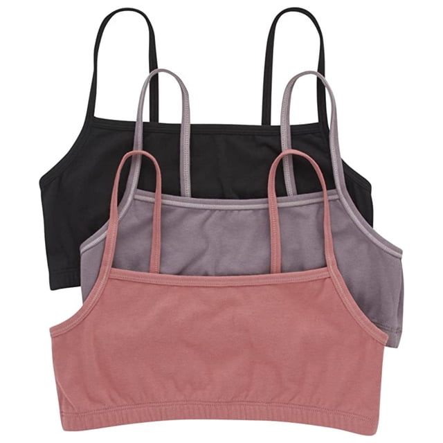 Bralette Hanes Comfortflex Fit de algodón elástico, paquete de 3 unidades, para mujer