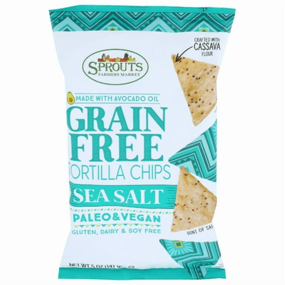 SPTs Grain Free Sea Salt Tortillas Chips 5 oz - Pack of 2