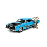 1970 Plymouth Road Runner with Wile E. Coyote Figure, Looney Toons - Jada Toys 32038/4 - 1/24 scale Diecast Model Toy Car
