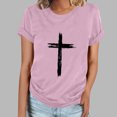 thumbnail image 1 of Aqestyerly Haut pour Femme Grande Taille en Liquidation, T-Shirt Décontracté à Manches Courtes à Col Rond Imprimé pour Femme, 1 of 4