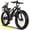 Black, variant on EOEOTWO 1500W Electric Mountain Bike for Adults,48V 15Ah Removable Battery 60Miles Longe Range, 34MPH Fast Cruiser Ebike, 26'' Fat Tire All-Terrain E-Bicycle with LED Display UL2849