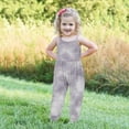 thumbnail image 4 of GERsome Toddler Baby Girls Romper Sleeveless Jumpsuit Summer Clothes Spaghetti Strap with Pocket 1-6 Years（Size 5-6 Years/03#Gray), 4 of 5
