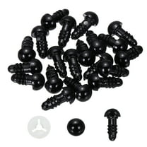 Uxcell 8mm Safety Eyes, 40 Pcs Plastic Craft Eyes with Protective Film Safety Eyes with Washers for Stuffed Animals Crochet Toys Dolls DIY Craft Making, Black