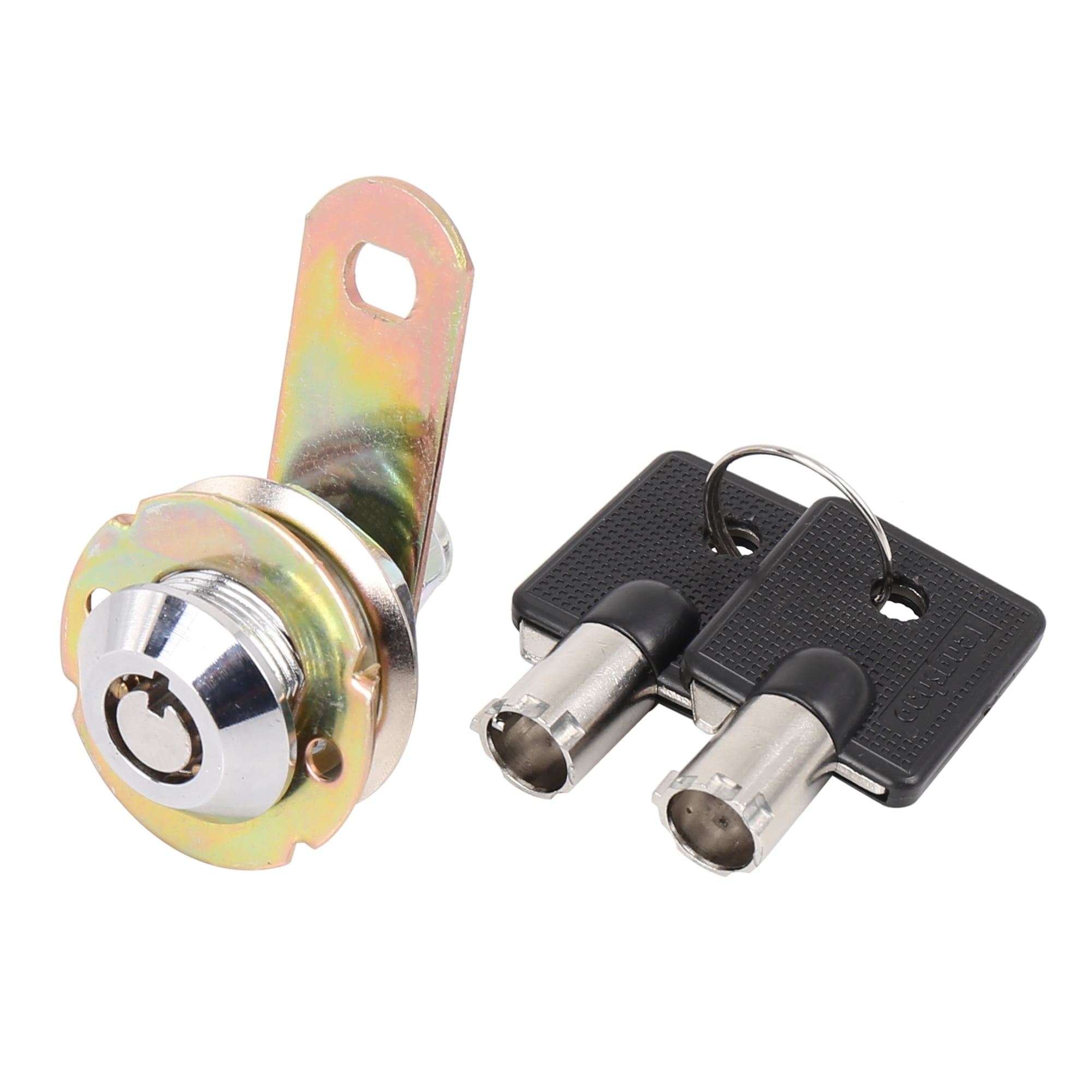 Universal Car 1.42 Inch Tubular Cam Lock Cylinder with Two Keys Silver