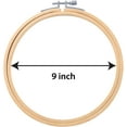 thumbnail image 2 of 9 Inch 1 Piece Wooden Embroidery Hoops Bamboo Circle Cross Stitch Hoop for Embroidery & Art Craft Handy Sewing, 2 of 7